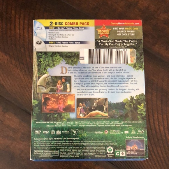 Tangled two Disc Blu-Ray DVD Combo- New - Picture 3 of 4